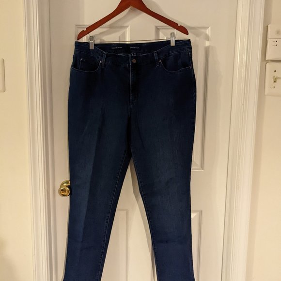 Jean Charter Club Lexington - Taille 18 - Noir/vert - Super Stretch - Neuf Sans étiquettes